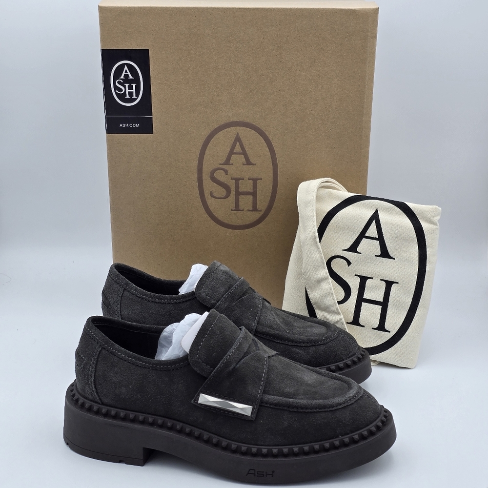 NIB Ash Medusa Suede Studded Platform Loafers, Bistro, EU 35/US 5, with dust bag - Picture 16 of 16